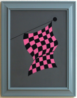 pink and black flag
