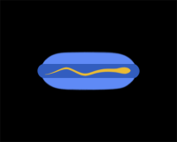 blue hot dog