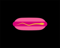 pink hot dog