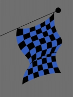 blue and black flag