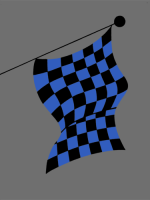 blue and black flag