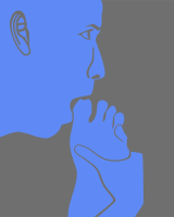 blue foot in mouth