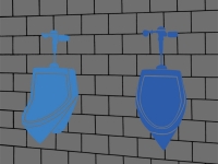 blue rest room