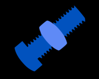 blue screw