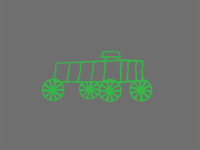 on the green wagon