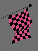 pink and black flag