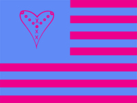 pink blue flag